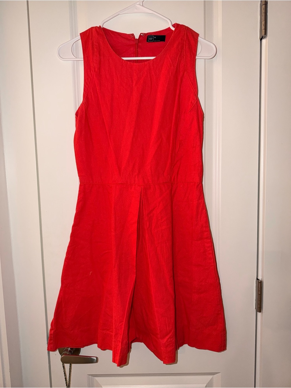 GAP Red Sleeveless Fit-and-Flare Dress